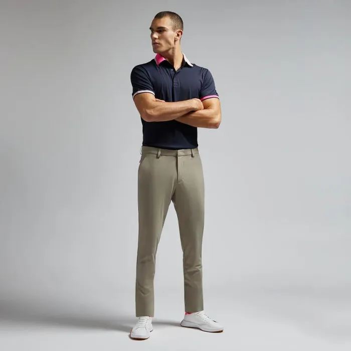 GFORE SILKY PIQU CONTRAST BANDED SLEEVE POLO Twilight Men Polos