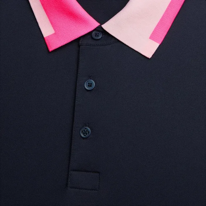 GFORE SILKY PIQU CONTRAST BANDED SLEEVE POLO Twilight Men Polos