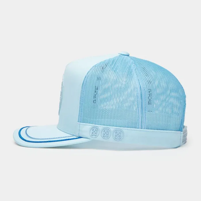 GFORE SOUTACHE KNIT INTERLOCK TALL TRUCKER HAT Powder MenWomen Hats
