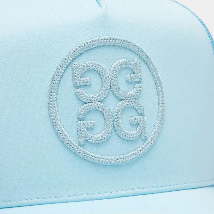 GFORE SOUTACHE KNIT INTERLOCK TALL TRUCKER HAT Powder MenWomen Hats