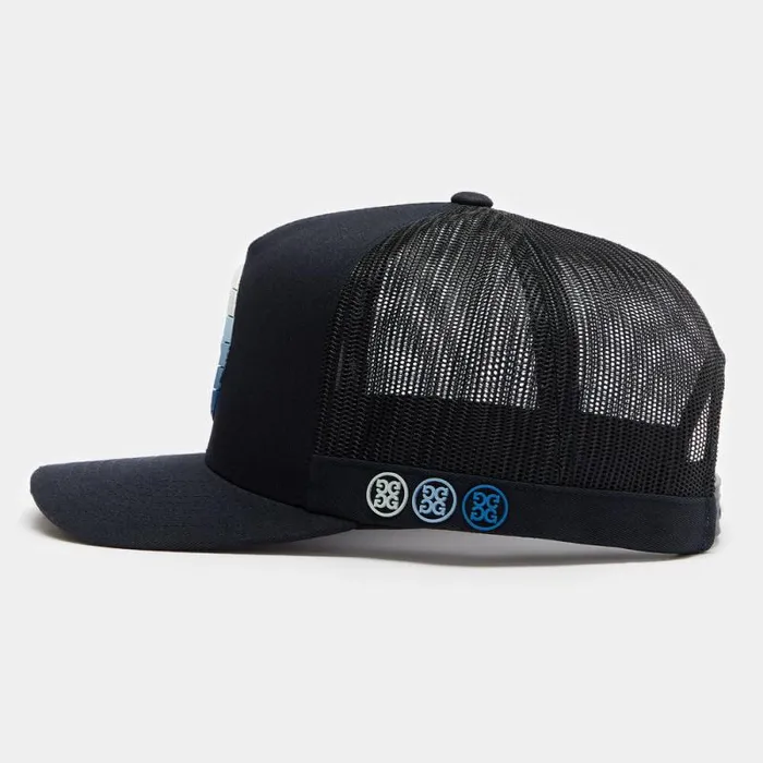GFORE STRIPED QUARTER G COTTON TWILL TRUCKER HAT Ink MenWomen Hats