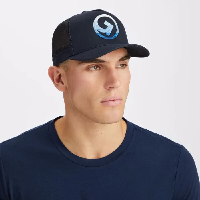 GFORE STRIPED QUARTER G COTTON TWILL TRUCKER HAT Ink MenWomen Hats
