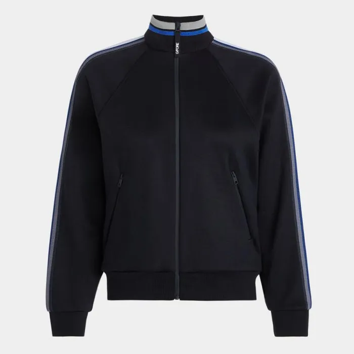 GFORE TECH TERRY OPS TRACK JACKET Onyx Women Outerwear GFORE TECH TERRY OPS TRACK JACKET Onyx Women Outerwear