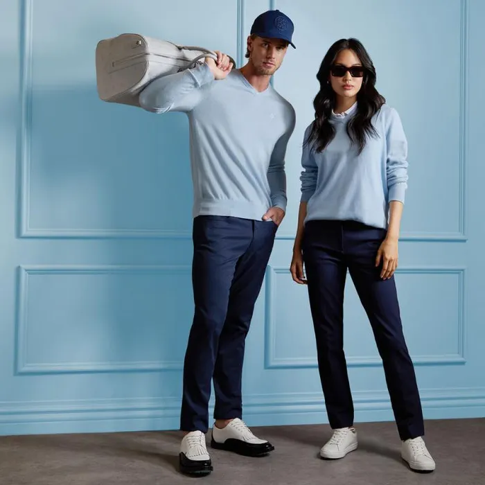 GFORE VERSE V NECK CASHMERE SWEATER Baja MenWomen Sweaters