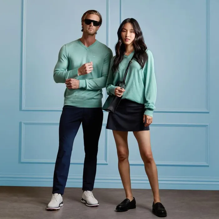 GFORE VERSE V NECK CASHMERE SWEATER Menthol MenWomen Sweaters
