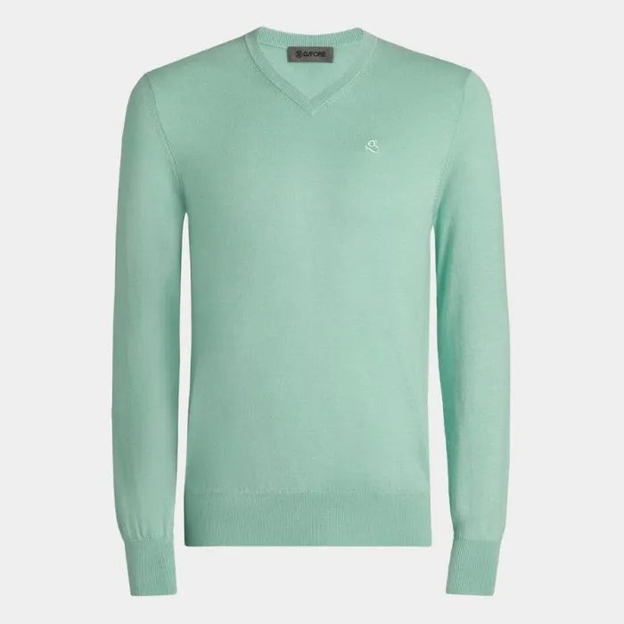 GFORE VERSE V NECK CASHMERE SWEATER Menthol MenWomen Sweaters