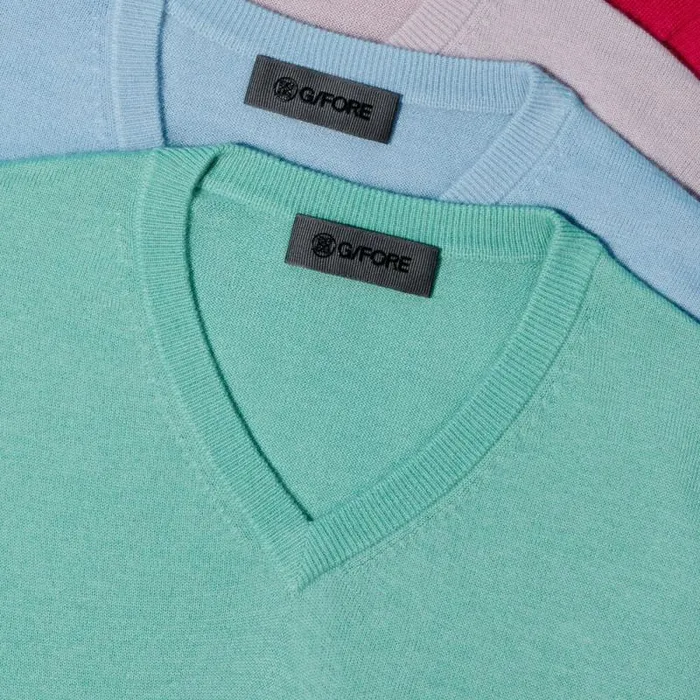 GFORE VERSE V NECK CASHMERE SWEATER Menthol MenWomen Sweaters