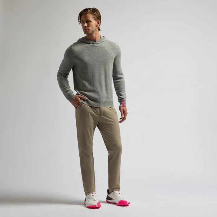 GFORE WASHABLE CASHMERE HOODED SWEATER Nimbus Melange Grey MenWomen Pullovers GFORE WASHABLE CASHMERE HOODED SWEATER Nimbus Melange Grey MenWomen Pullovers
