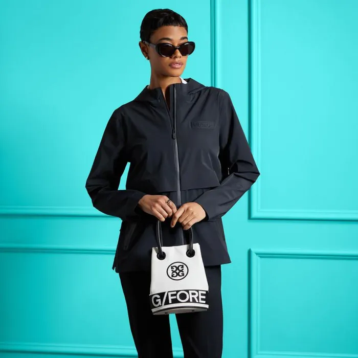 GFORE WEATHER RESISTANT REPELLER 20 HOODED JACKET Onyx Women Outerwear GFORE WEATHER RESISTANT REPELLER 20 HOODED JACKET Onyx Women Outerwear