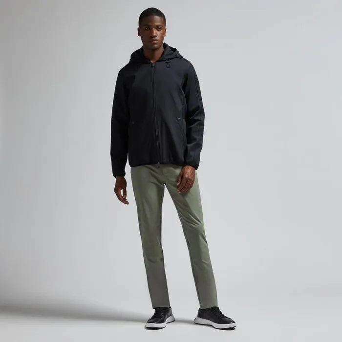 GFORE WIND CONTROL DOUBLE KNIT PIQU HOODED JACKET Onyx Men Outerwear GFORE WIND CONTROL DOUBLE KNIT PIQU HOODED JACKET Onyx Men Outerwear