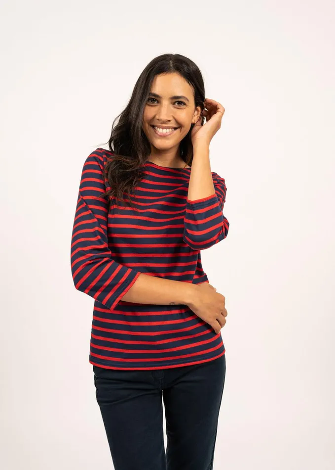 Galathee Ii Breton Striped Top With Sleeve Soft Cotton Navyred Women Saint James Breton Striped Shirts Galathee Ii Breton Striped Top With Sleeve Soft Cotton Navyred Women Saint James Breton Striped Shirts