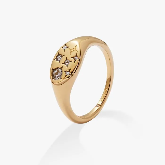 Gemini Zodiac Ring Stainless Steel Gold Women Alex And Ani Rings Gemini Zodiac Ring Stainless Steel Gold Women Alex And Ani Rings