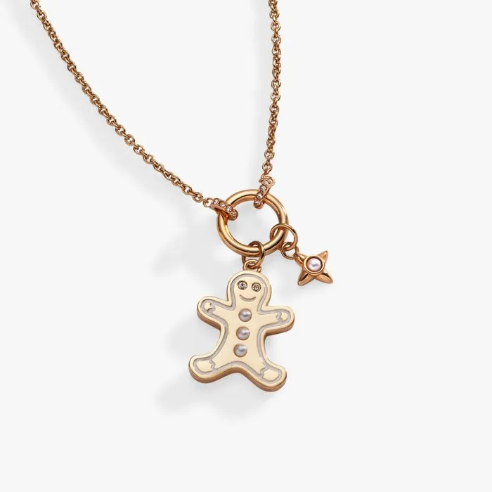 Gingerbread Charm Necklace Shiny Gold Women Alex And Ani Necklaces