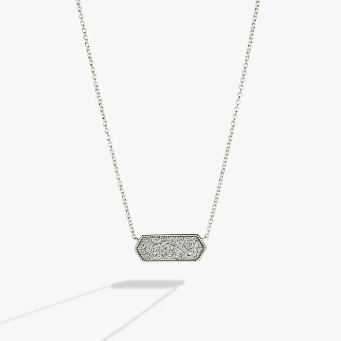 Glitter Druzy Pendant Necklace Silver Silver Women Alex And Ani Necklaces