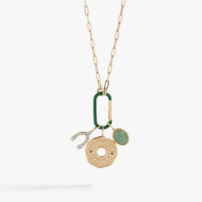 Good Luck Interchangeable Charm Necklace Stainless Steel Gold Women Alex And Ani Necklaces Good Luck Interchangeable Charm Necklace Stainless Steel Gold Women Alex And Ani Necklaces