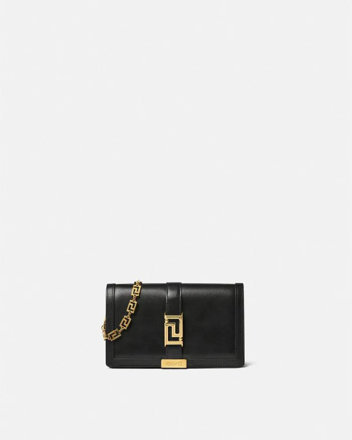 Greca Goddess Mini Bag Blackgold Women Versace Shoulder and Crossbody
