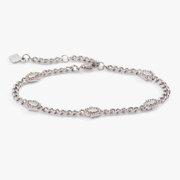 Hamsa Curb Chain Bracelet Stainless Steel Silver Women Alex And Ani Bracelets