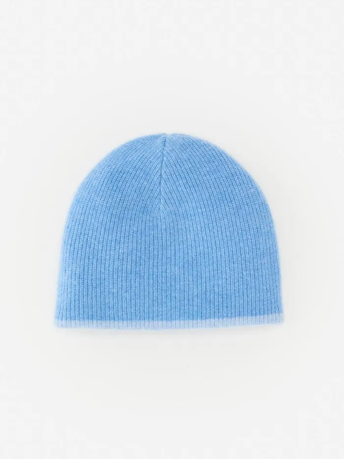 Hats and Gloves Women JMcLaughlin Giulia Cashmere Beanie Medium Bluelight Heather Blue