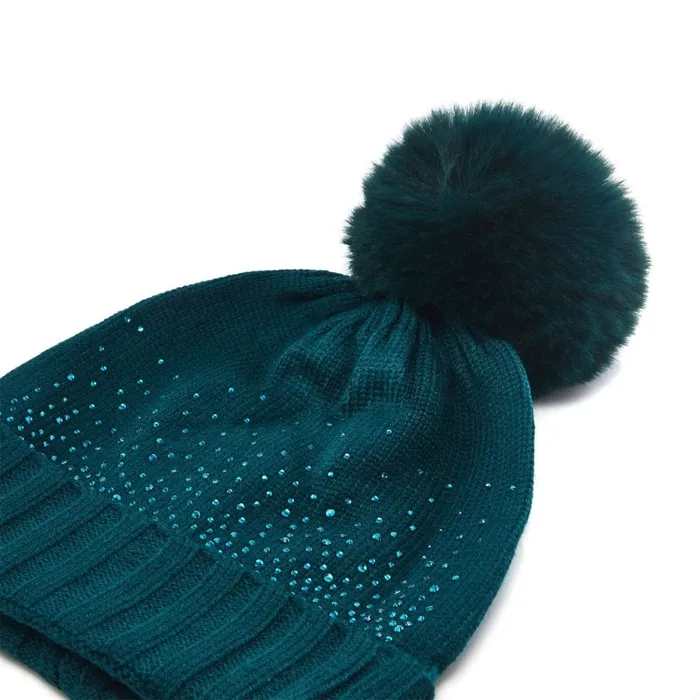 Hats Women Moda In Pelle Praticiohat Teal Textile