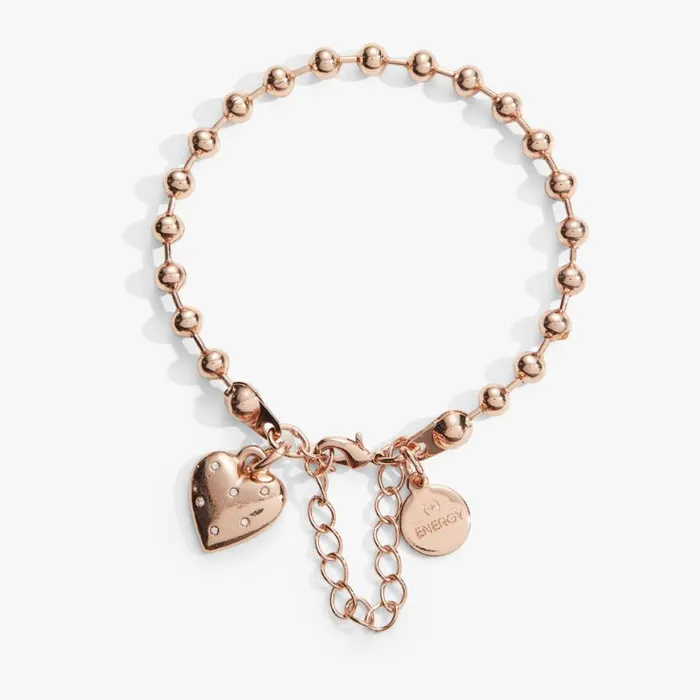 Heart Ball Chain Bracelet Rose Gold Women Alex And Ani Love
