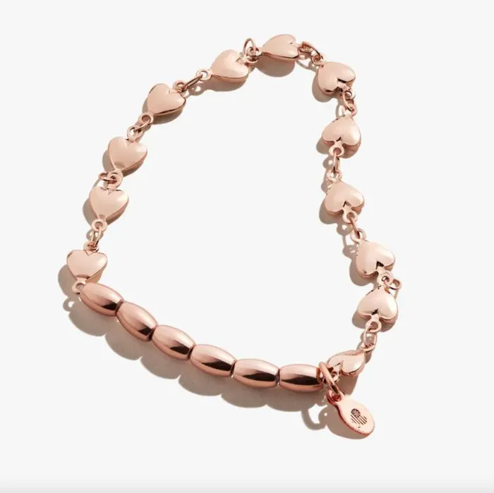 Heart Beads Stretch Bracelet Gold Women Alex And Ani Love Heart Beads Stretch Bracelet Gold Women Alex And Ani Love