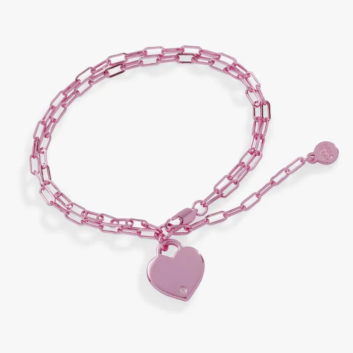 Heart Charm Double Paperclip Chocolate and Gold Chain Bracelet Shiny Pink Women Alex And Ani Bracelets Heart Charm Double Paperclip Chocolate and Gold Chain Bracelet Shiny Pink Women Alex And Ani Bracelets