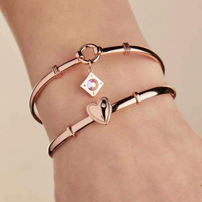 Heart Clip Bangle Bracelet Rose Gold Women Alex And Ani Heart Heart Clip Bangle Bracelet Rose Gold Women Alex And Ani Heart
