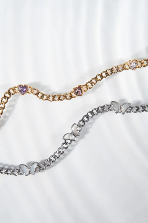 Heart Curb Chain Bracelet Stainless Steel Gold Women Alex And Ani Bracelets Heart Curb Chain Bracelet Stainless Steel Gold Women Alex And Ani Bracelets