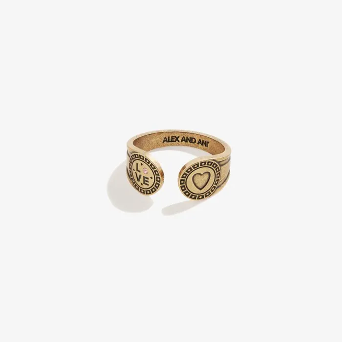 Heart Motivation Ring Wrap Rafaelian Gold Women Alex And Ani Rings