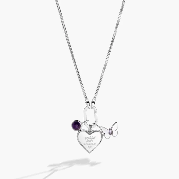 Heart Trio Interchangeable Charm Necklace Stainless Steel Silver Women Alex And Ani Necklaces Heart Trio Interchangeable Charm Necklace Stainless Steel Silver Women Alex And Ani Necklaces