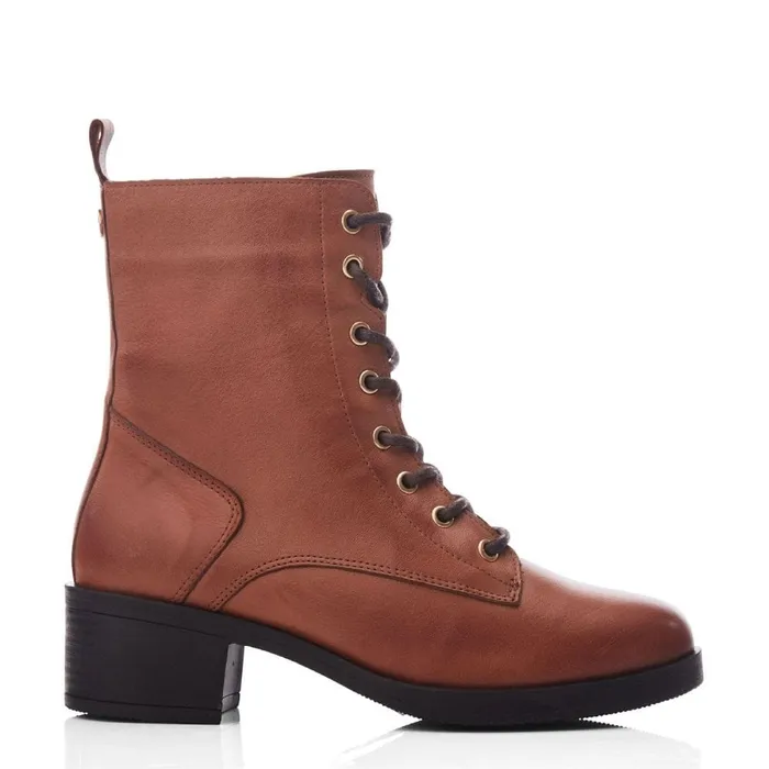 Heeled And Wedge Boots Women Moda In Pelle Calia Tan Leather
