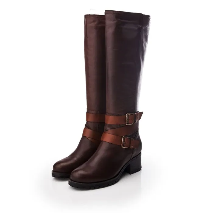 Heeled And Wedge Boots Women Moda In Pelle Hadleigh Dark Brown Leather Heeled And Wedge Boots Women Moda In Pelle Hadleigh Dark Brown Leather