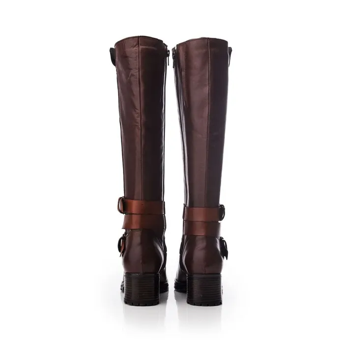 Heeled And Wedge Boots Women Moda In Pelle Hadleigh Dark Brown Leather Heeled And Wedge Boots Women Moda In Pelle Hadleigh Dark Brown Leather