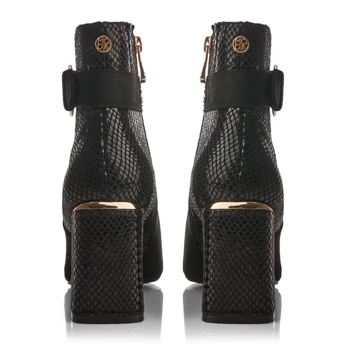Heeled And Wedge Boots Women Moda In Pelle Kailee Black Patent