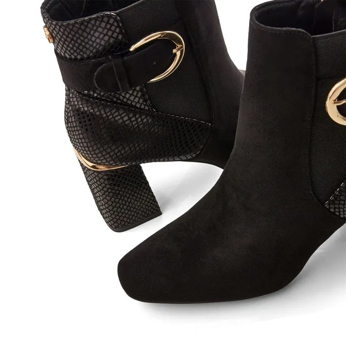 Heeled And Wedge Boots Women Moda In Pelle Kailee Black Patent