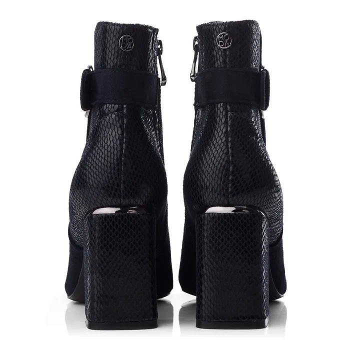 Heeled And Wedge Boots Women Moda In Pelle Kailee Navy Alcantara