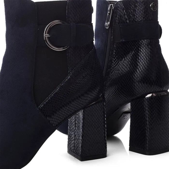 Heeled And Wedge Boots Women Moda In Pelle Kailee Navy Alcantara