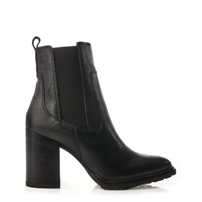 Heeled And Wedge Boots Women Moda In Pelle Kayari Black Leather