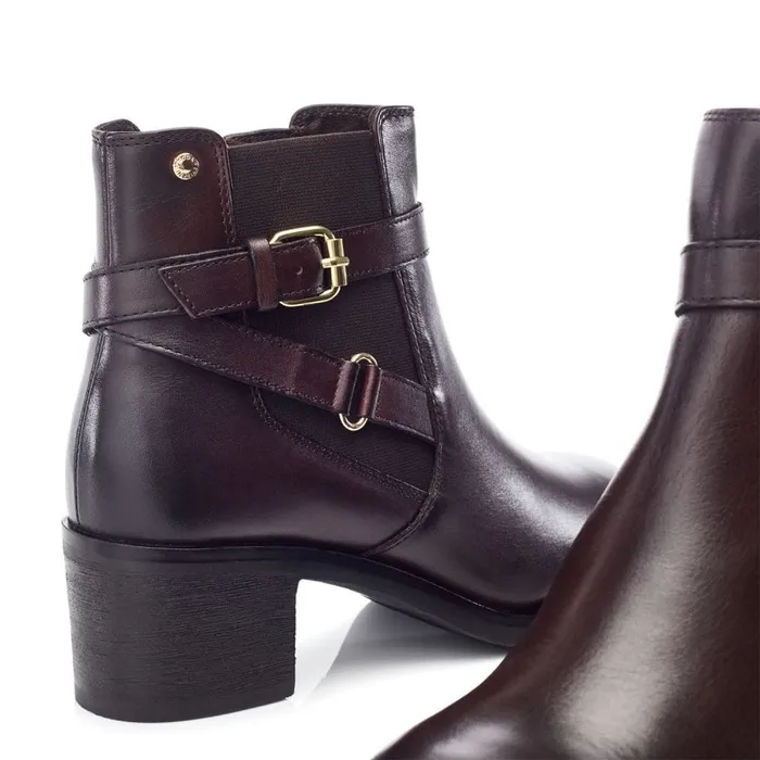 Heeled And Wedge Boots Women Moda In Pelle Libres Dark Brown Leather