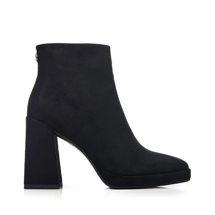 Heeled And Wedge Boots Women Moda In Pelle Marrienne Black Alcantara