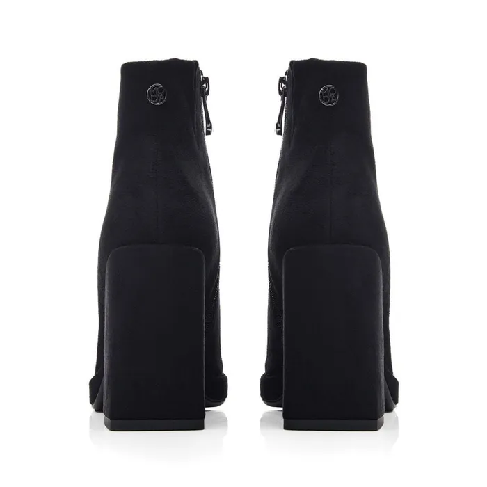 Heeled And Wedge Boots Women Moda In Pelle Marrienne Black Alcantara