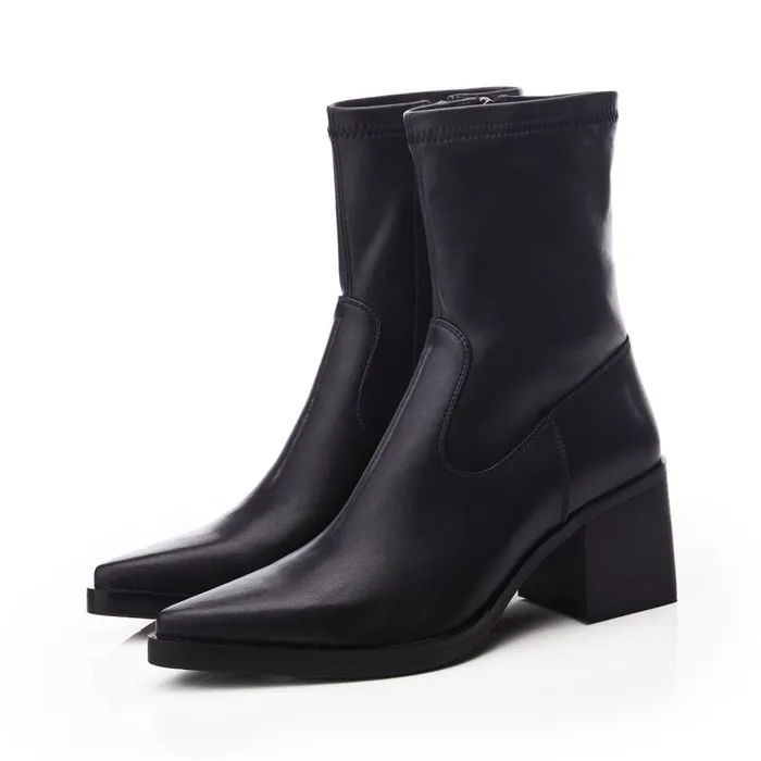 Heeled And Wedge Boots Women Moda In Pelle Nailla Black Porvair