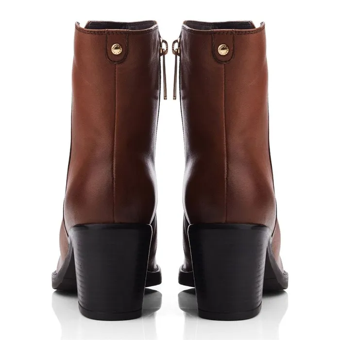 Heeled And Wedge Boots Women Moda In Pelle Noula Tan Leather