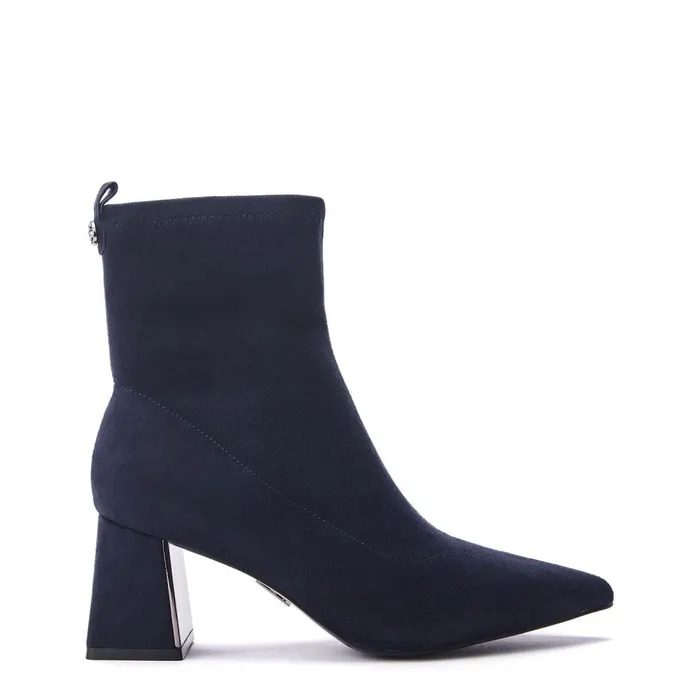 Heeled And Wedge Boots Women Moda In Pelle Pasco Navy Alcantara