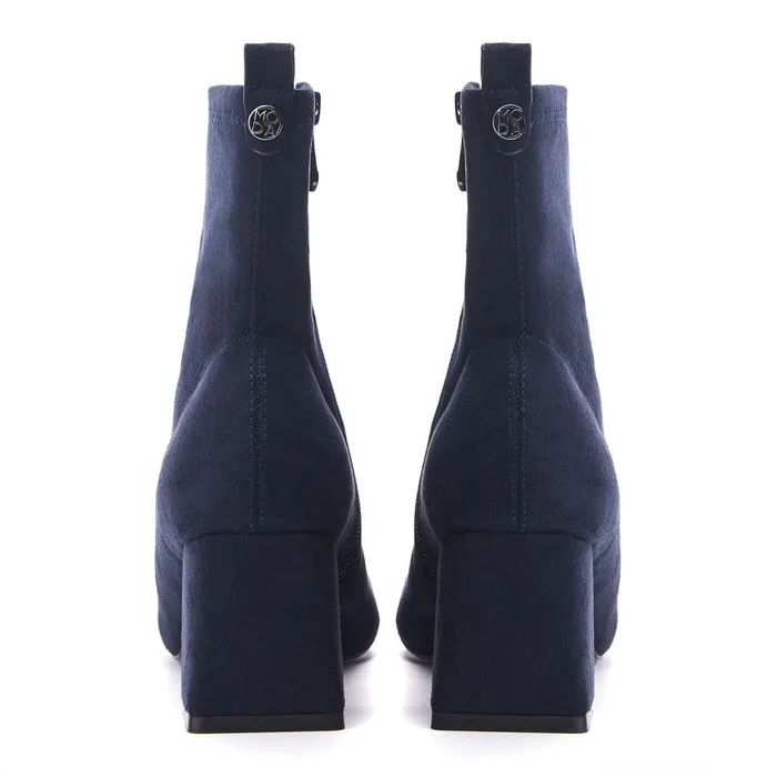 Heeled And Wedge Boots Women Moda In Pelle Pasco Navy Alcantara
