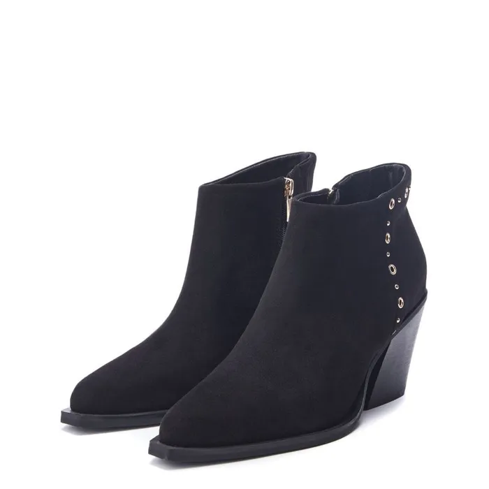 Heeled And Wedge Boots Women Moda In Pelle Penza Black Alcantara
