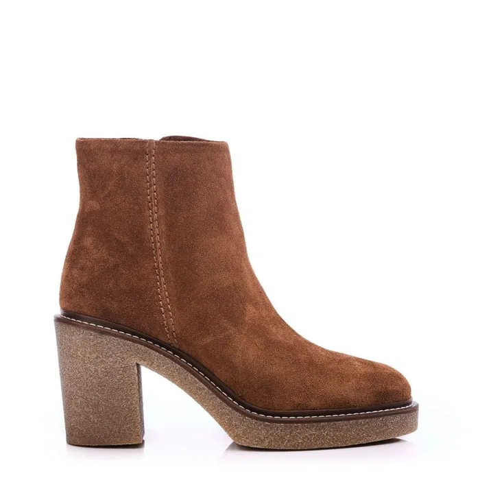 Heeled And Wedge Boots Women Moda In Pelle Shoon Sh Casero Tan Suede