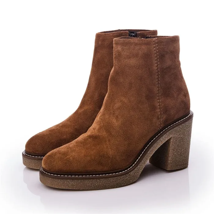 Heeled And Wedge Boots Women Moda In Pelle Shoon Sh Casero Tan Suede