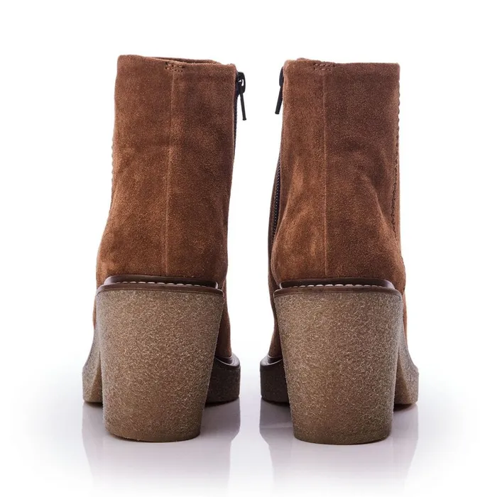 Heeled And Wedge Boots Women Moda In Pelle Shoon Sh Casero Tan Suede