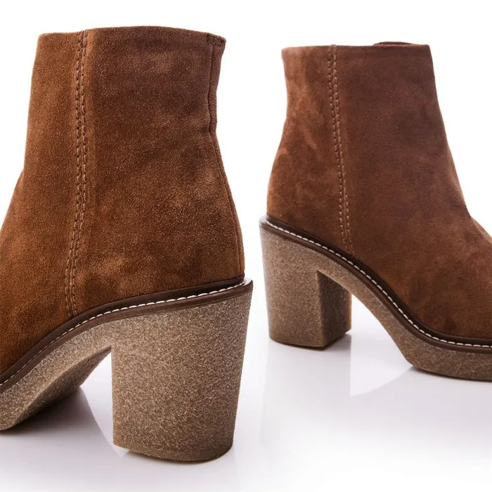 Heeled And Wedge Boots Women Moda In Pelle Shoon Sh Casero Tan Suede